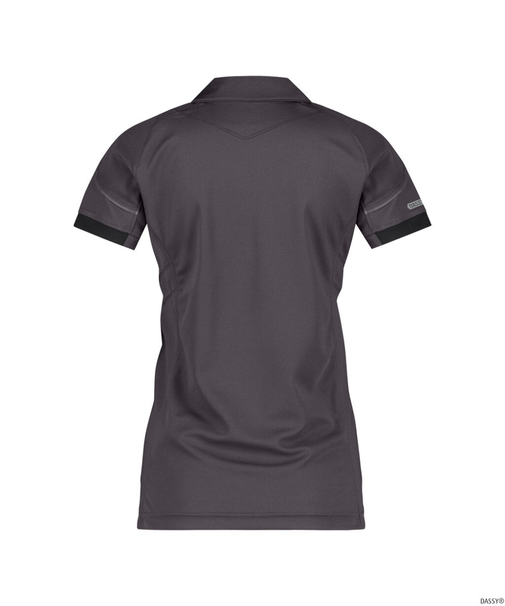 DASSY-Worker-Shirts, Damen-Poloshirt TRAXION, grau/schwarz