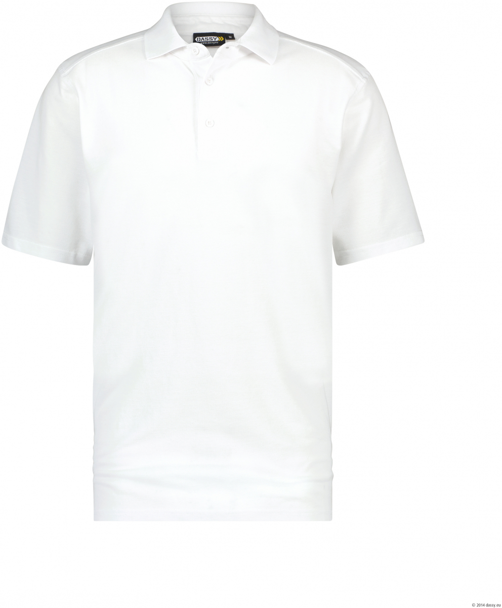 DASSY-Poloshirt HUGO, 220 g/m², weiß