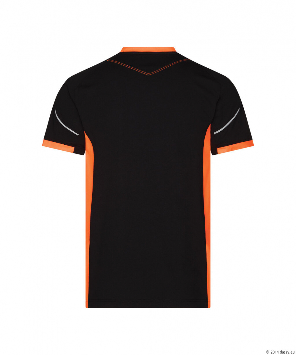 DASSY® Tampico T-shirt, schwarz/fluo orange