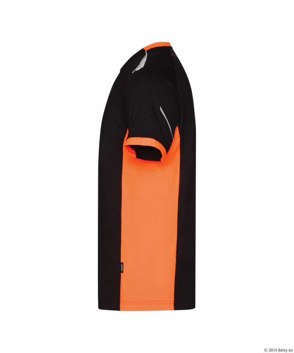 DASSY® Tampico T-shirt, schwarz/fluo orange
