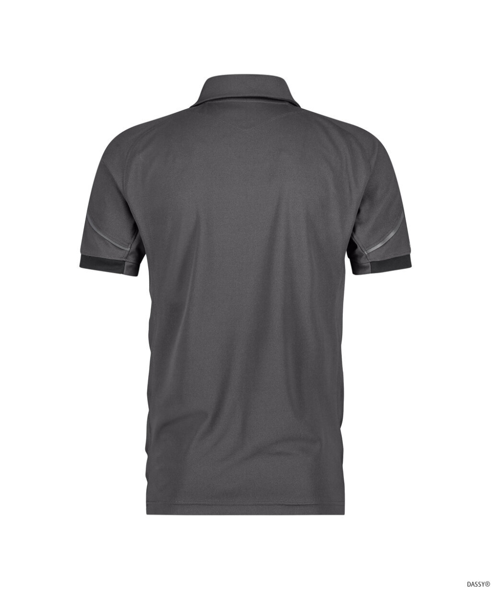 DASSY-Poloshirt TRAXION NEXT, 215 g/m², anthrazitgrau/schwarz