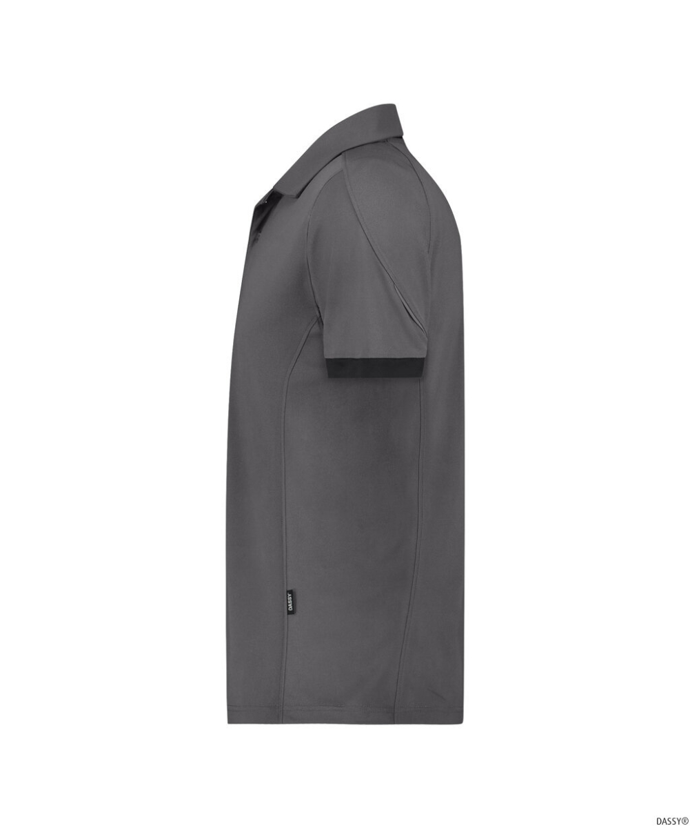 DASSY-Poloshirt TRAXION NEXT, 215 g/m², anthrazitgrau/schwarz