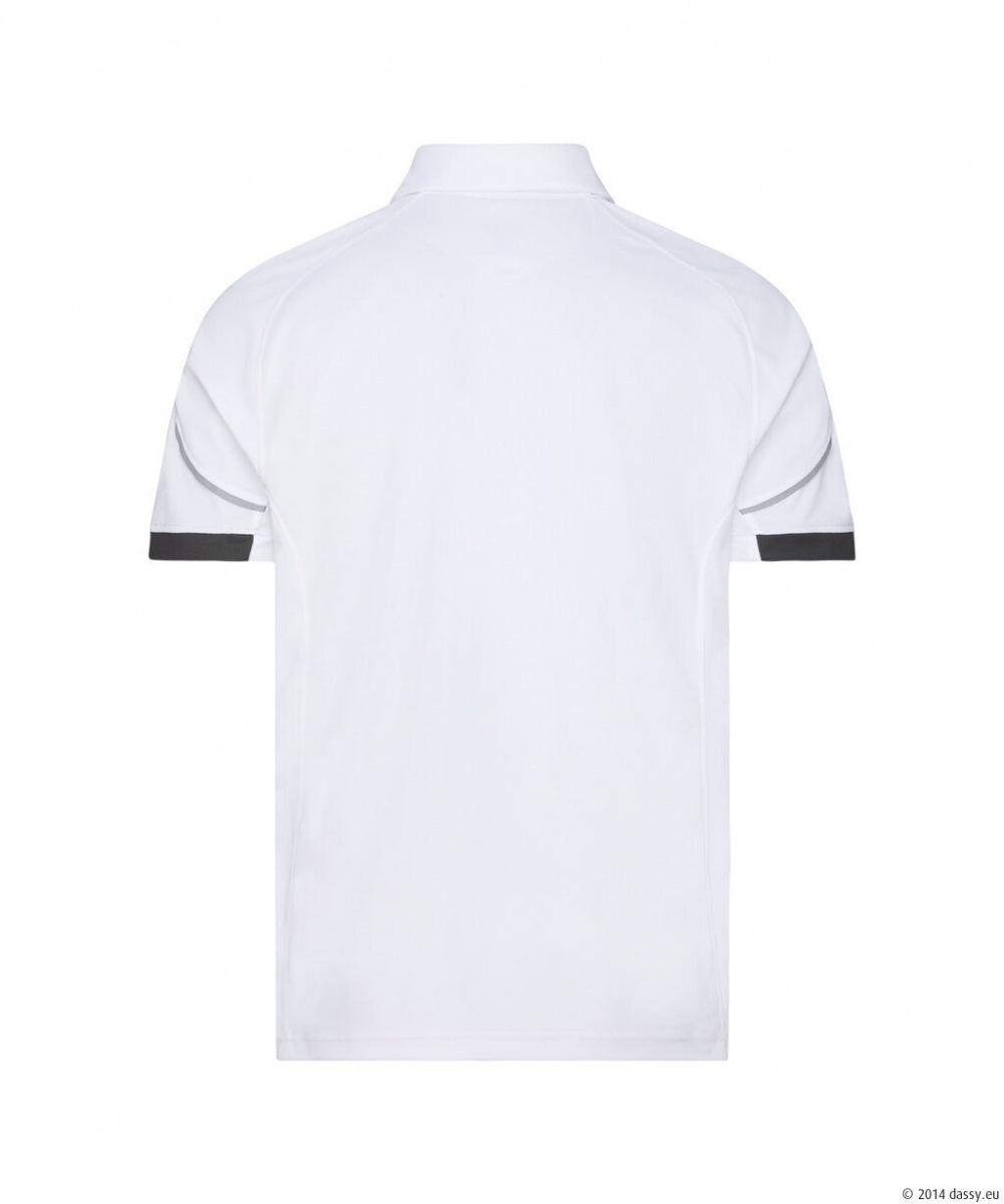 DASSY® Traxion Next Poloshirt weiß/anthrazitgrau