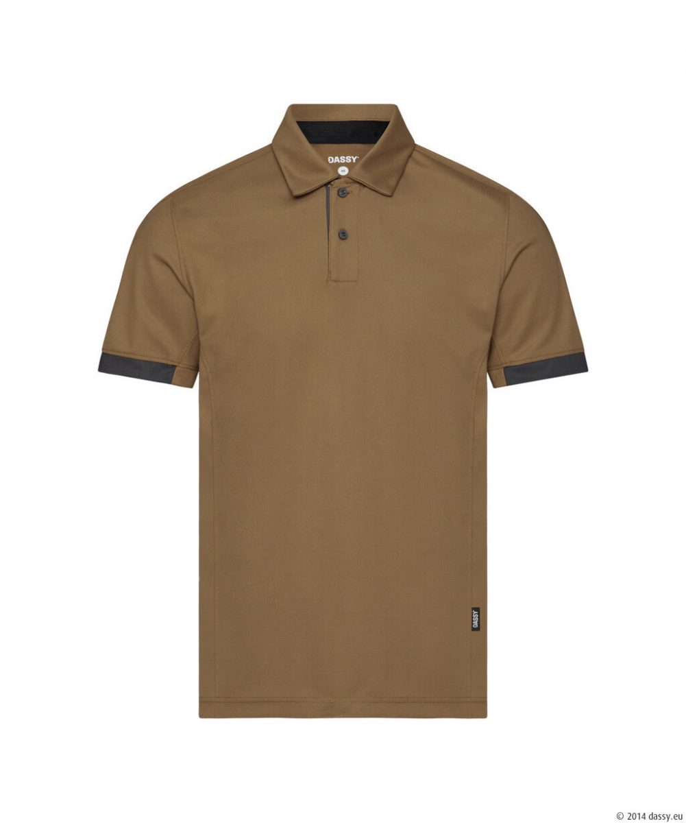 DASSY® Traxion Next Poloshirt lehmbraun/anthrazitgrau
