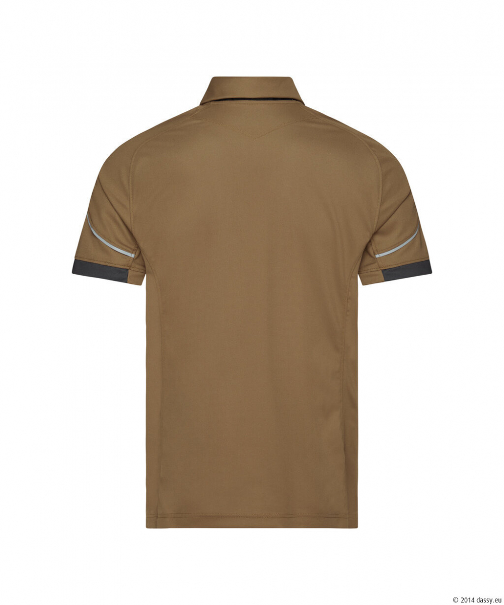 DASSY® Traxion Next Poloshirt lehmbraun/anthrazitgrau