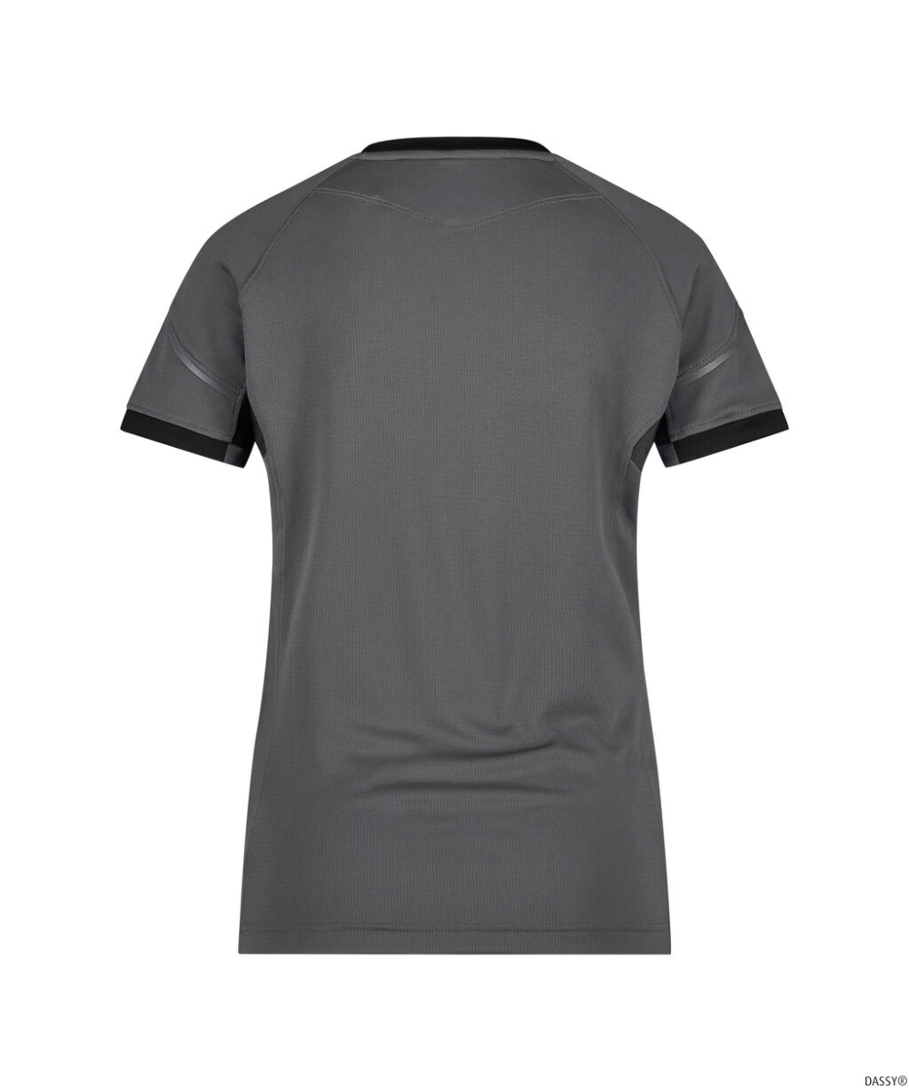 DASSY-Damen-T-Shirt NEXUS NEXT, 140 g/m², anthrazitgrau/schwarz