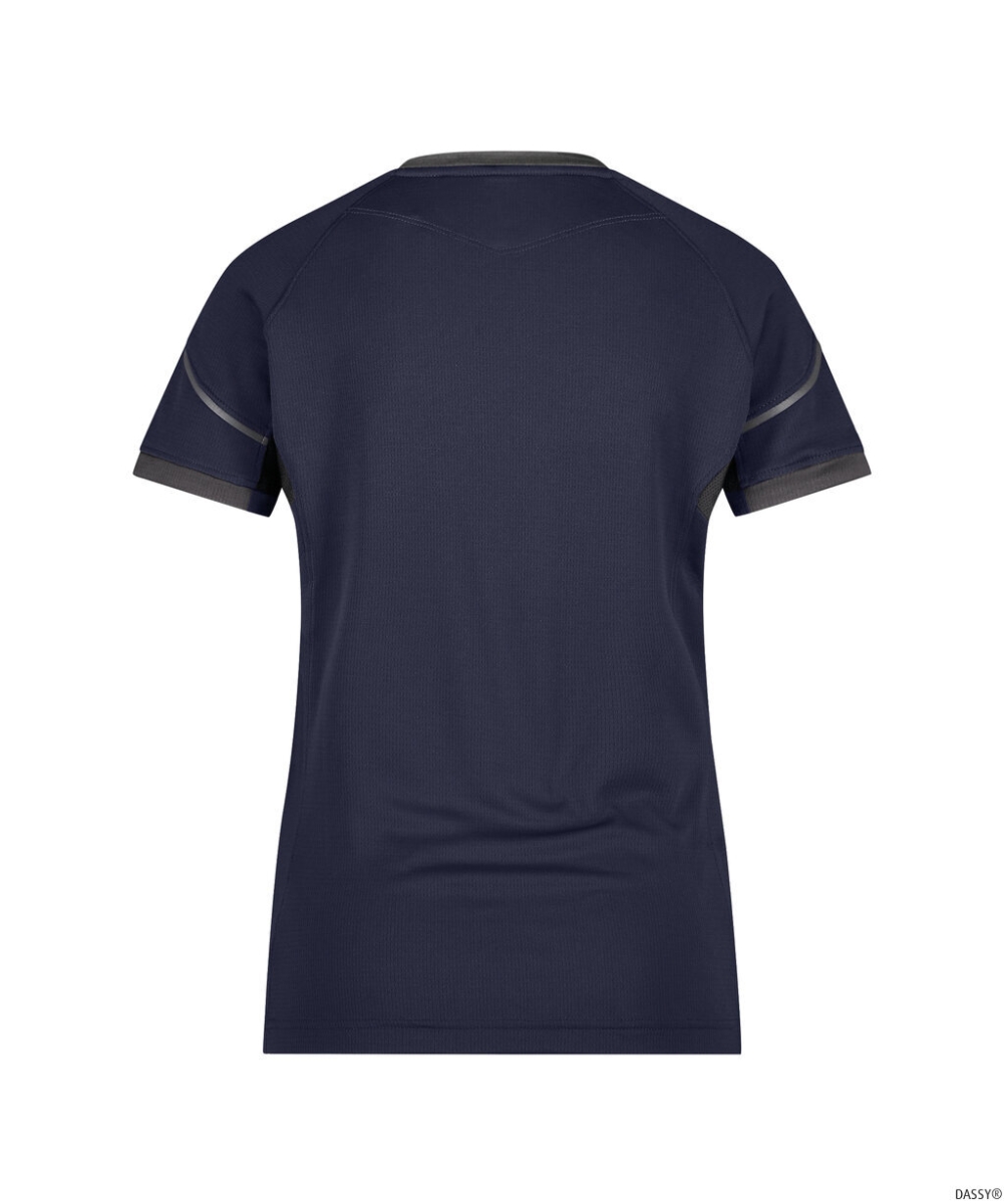 DASSY-Damen-T-Shirt NEXUS NEXT, 140 g/m², nachtblau/anthrazitgrau