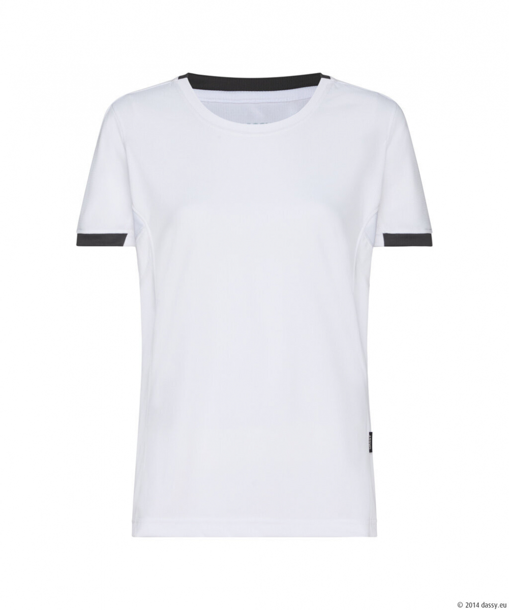 DASSY® Nexus Next Women T-shirt für Damen, weiß/anthrazitgrau
