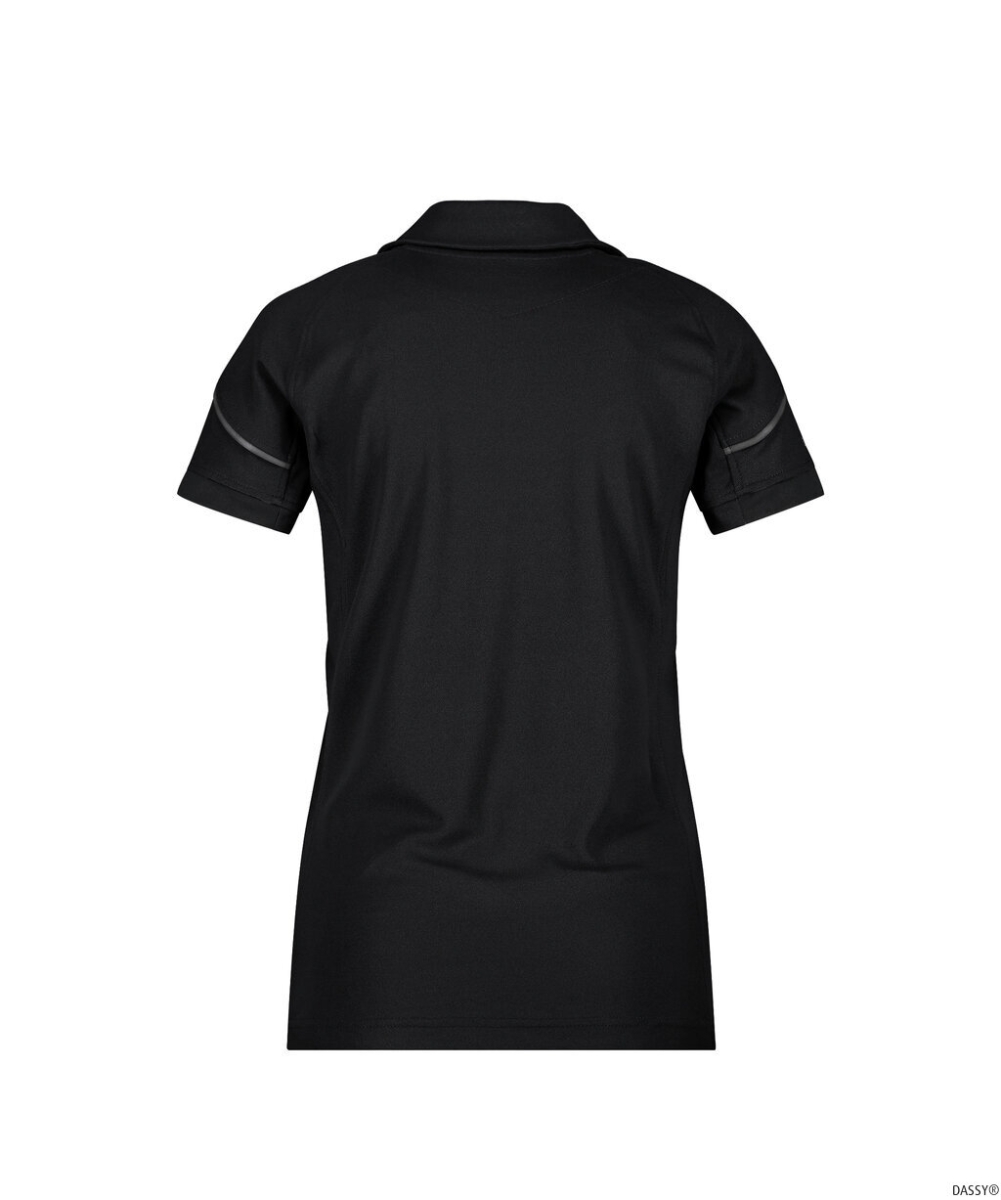 DASSY-Damen-Polo-Shirt TRAXION NEXT, 215 g/m², schwarz