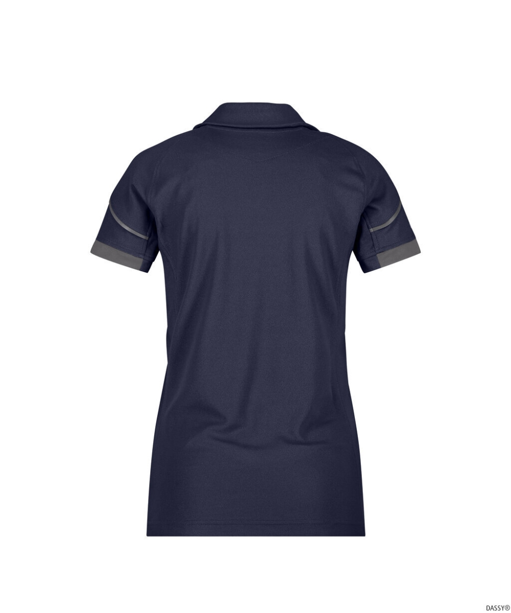 DASSY-Damen-Polo-Shirt TRAXION NEXT, 215 g/m², nachtblau/anthrazitgrau
