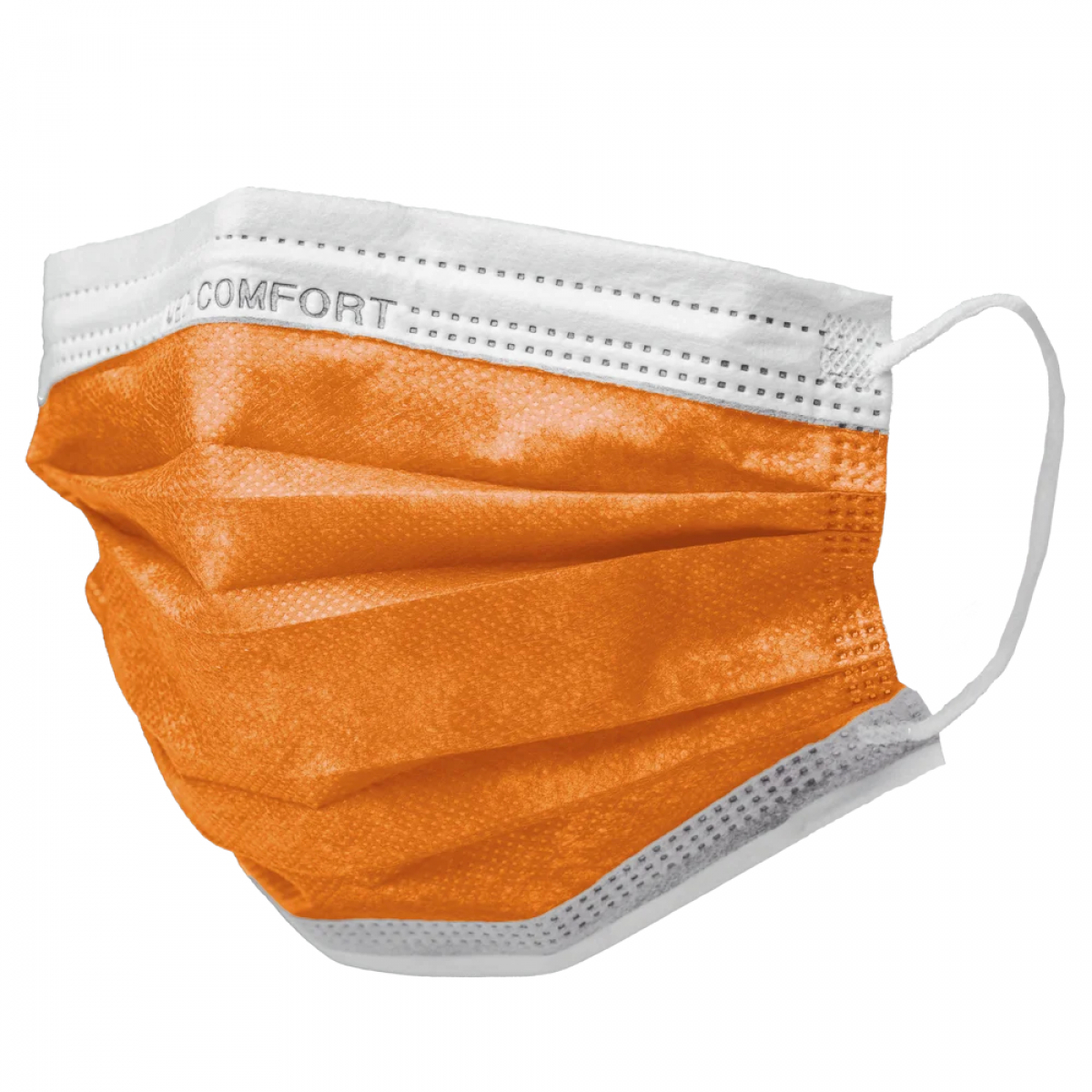AMPRI-Einweg-Mundschutz, Einmal-Maske, MED COMFORT, 3-lagig, runde Elastikbänder, orange, VE = 20 Pkg. á 50 Stück