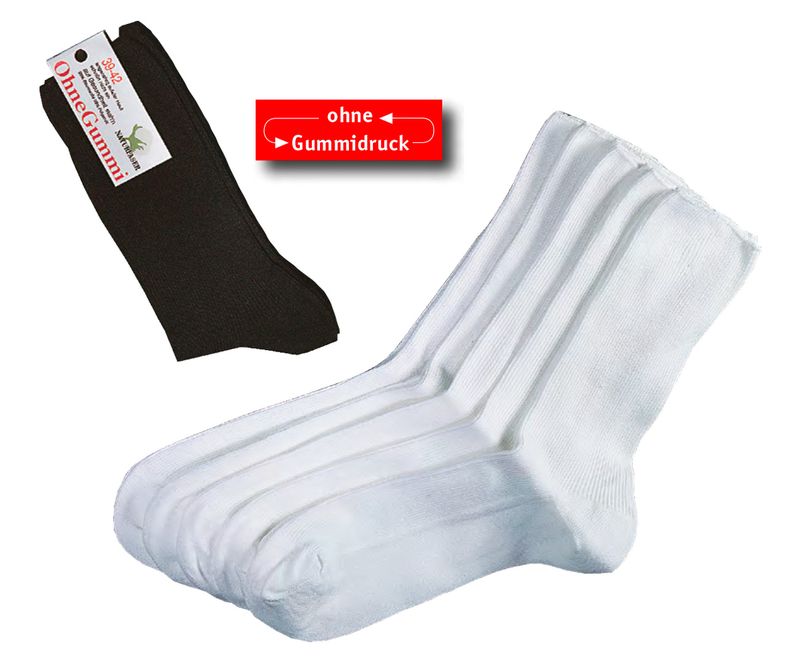 WOWERAT-Gesundheits-Arbeits-Berufs-Socken, Baumwolle, Pkg.  5 Paar, schwarz
