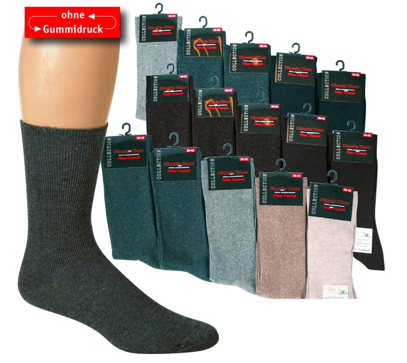 WOWERAT-Herren-Gesundheits-Arbeits-Berufs-Socken, Pkg.  5 Paar, farblich sortiert