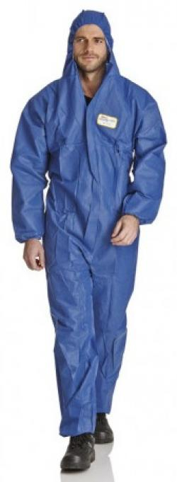 Einweg-SMS-Overall Pro-Safe, 3lagig, CE CAT III, Typ 5+6, blau, VE = 50 Stück