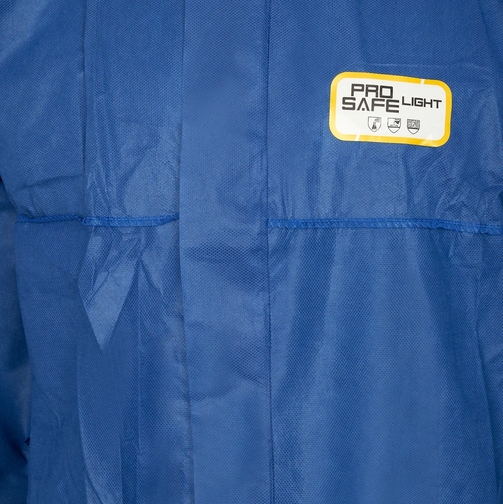 Einweg-SMS-Einweg-Overall, Schutzanzug, Einmal-Schutzoverall, Pro-Safe, 3lagig, CE CAT III, Typ 5+6, blau, VE = 50 Stück