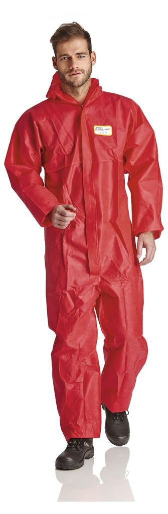 Einweg-SMS-Overall Pro-Safe, 3lg, CE CAT III, Typ 5+6, rot, VE = 1 Stück