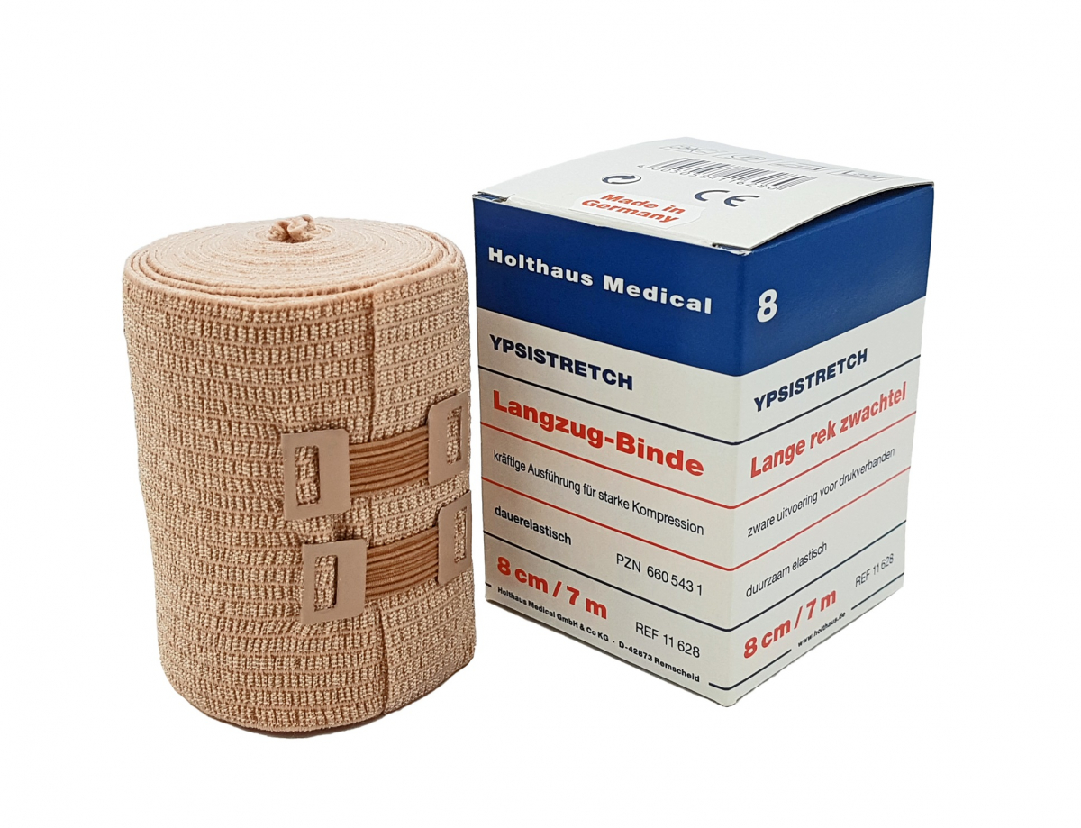 Holthaus Medical, Erste Hilfe, YPSISTRETCH Langzug-Binde , 8 cm x 7 m