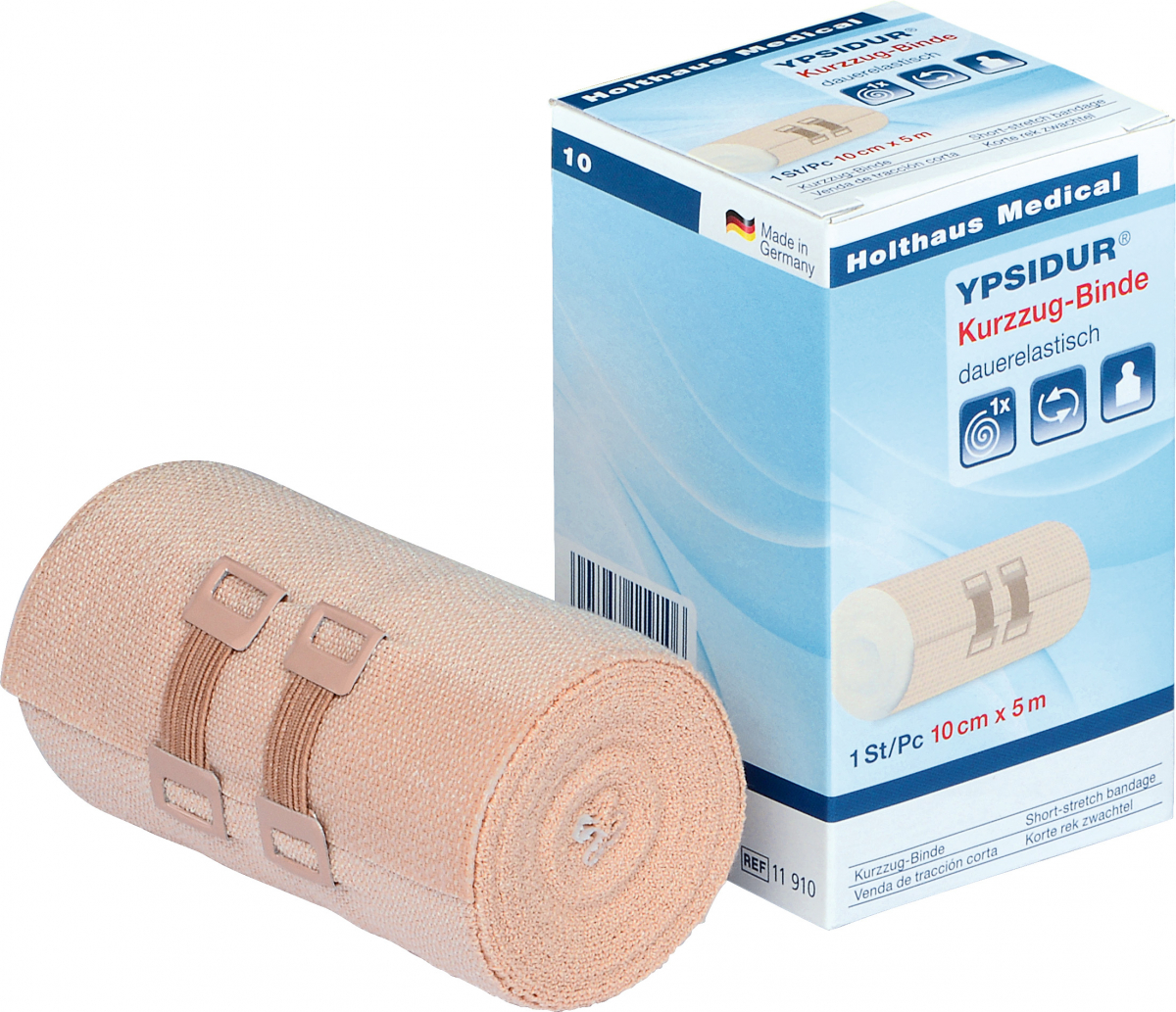 Holthaus Medical, Erste Hilfe, YPSIDUR® Kurzzug-Binde , 8 cm x 5 m