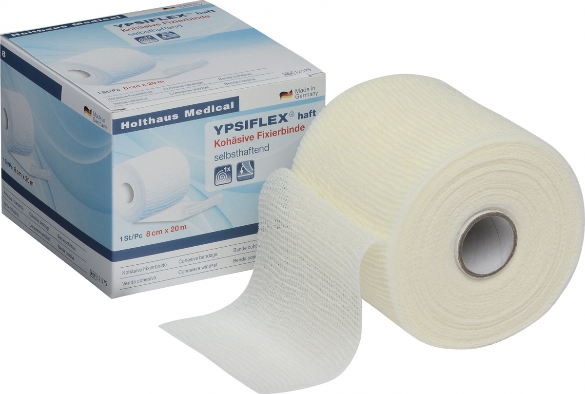 Holthaus Medical, Erste Hilfe, YPSIFLEX haft Fixierbinde , 4 cm x 20 m