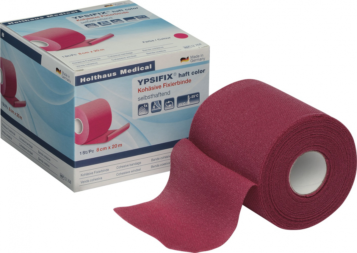 Holthaus Medical, Erste Hilfe, YPSIFIX® haft color Fixierbinde , 6 cm x 20 m