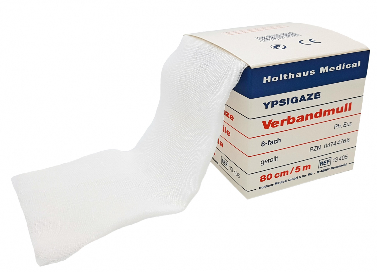 Holthaus Medical, Erste Hilfe, YPSIGAZE Verbandmull 8-fach ,   5 m