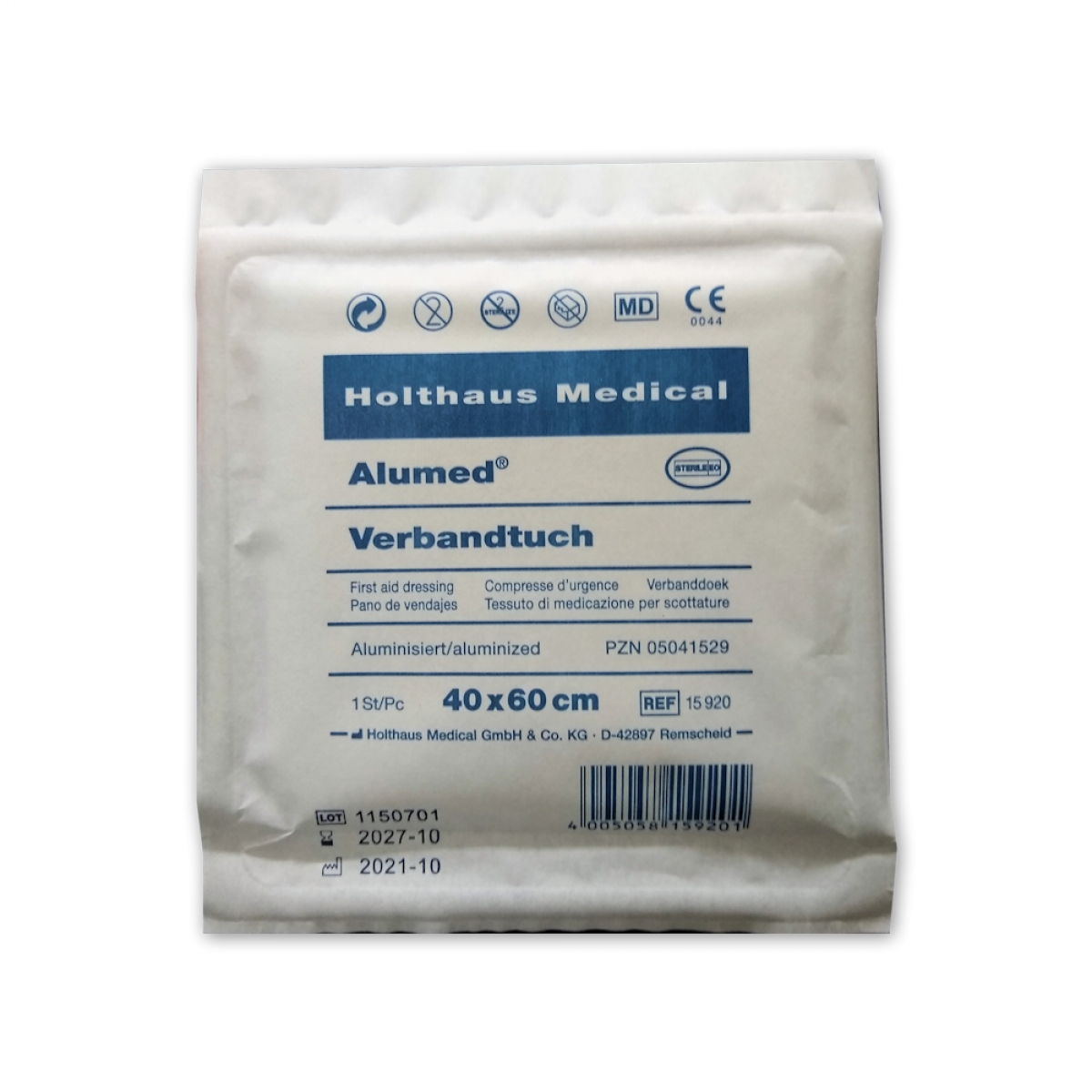 Holthaus Medical, Erste-Hilfe, Alumed Verbandtuch, 60 x 80cm
