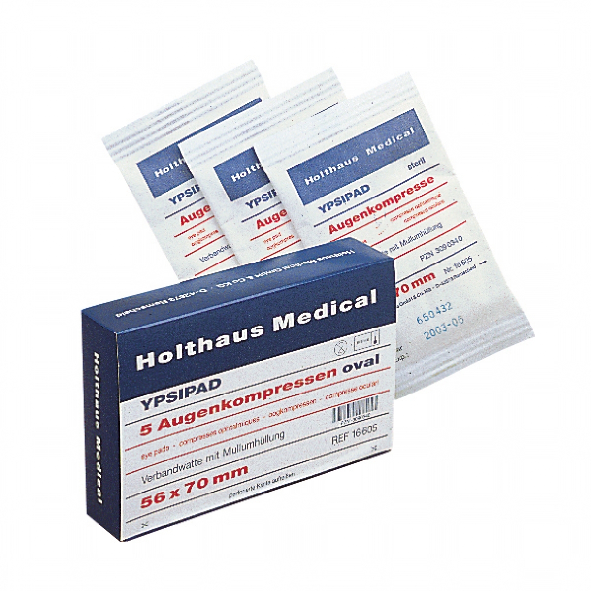 Holthaus Medical, Erste-Hilfe, YPSIPAD Augenkompresse, 56 x 70 mm
