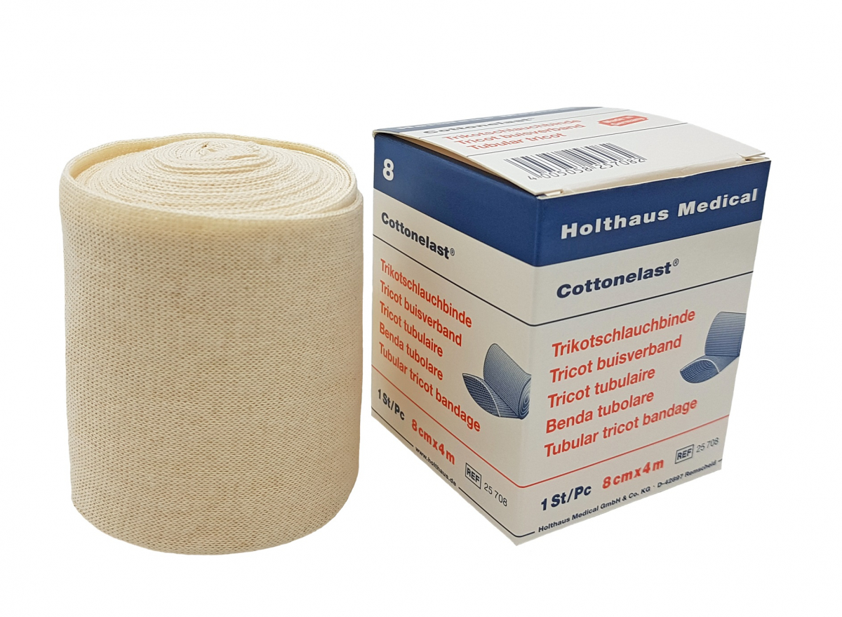 Holthaus Medical, Erste-Hilfe, Cottonelast Trikotschlauchbinde, 12 cm x 4 m