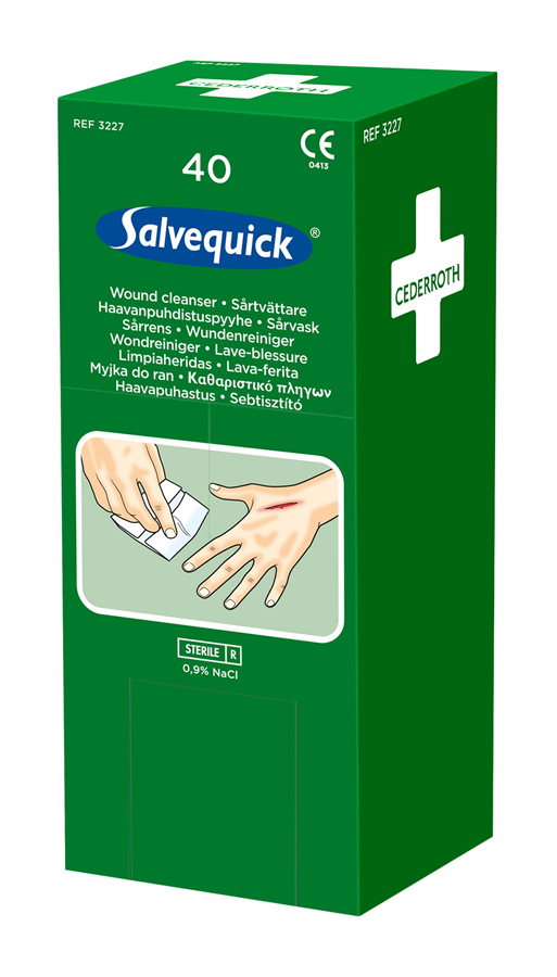 Holthaus Medical, Erste-Hilfe, Salvequick Wundreinigungstcher, 10 x 14cm