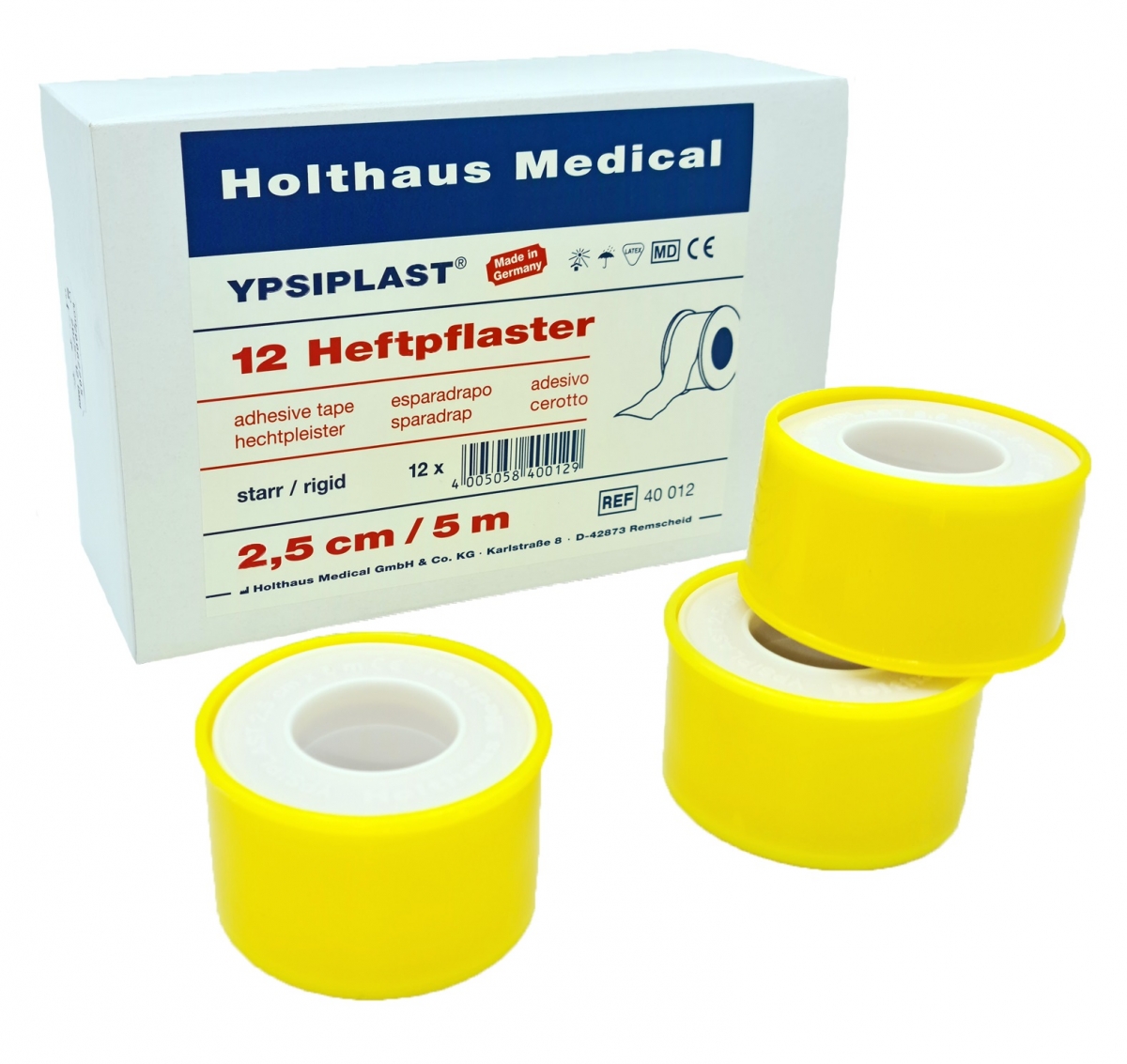 Holthaus Medical, Erste-Hilfe, YPSIPLAST Heftpflaster , 1,25cm x 5m
