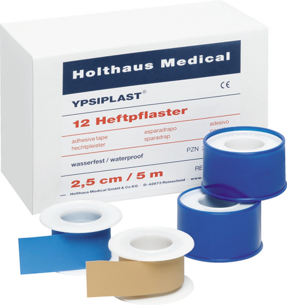 Holthaus Medical, Erste-Hilfe, YPSIPLAST Heftpflaster , 2,5 cm x 5 m