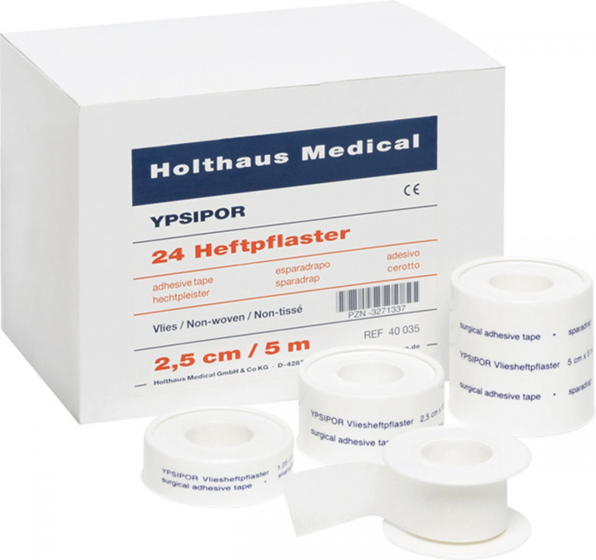 Holthaus Medical, Erste-Hilfe, YPSIPOR Heftpflaster , 2,5cm x 5m