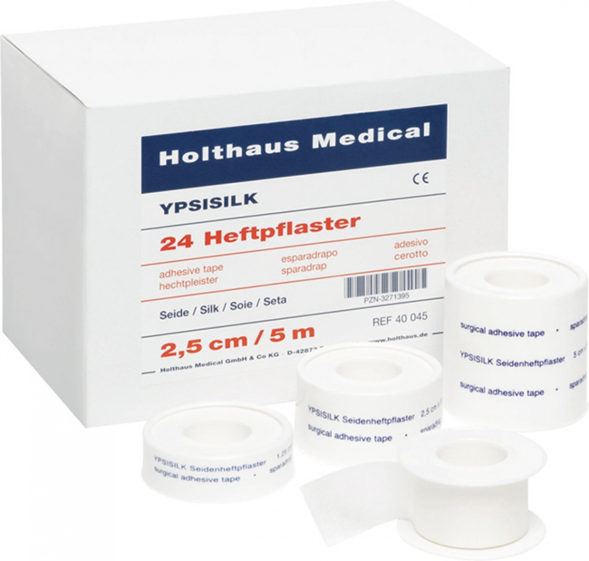 Holthaus Medical, Erste-Hilfe, YPSISILK Heftpflaster , 1,25cm x 5m