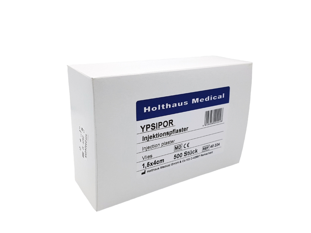 Holthaus Medical, Erste-Hilfe, YPSIPOR Injektionspflaster , 1,5 x 4 cm