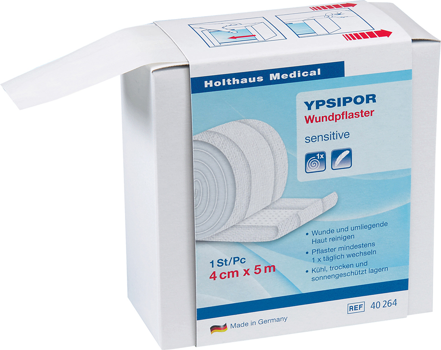 Holthaus Medical, Erste-Hilfe, YPSIPOR Wundpflaster , 4 cm x 5 m