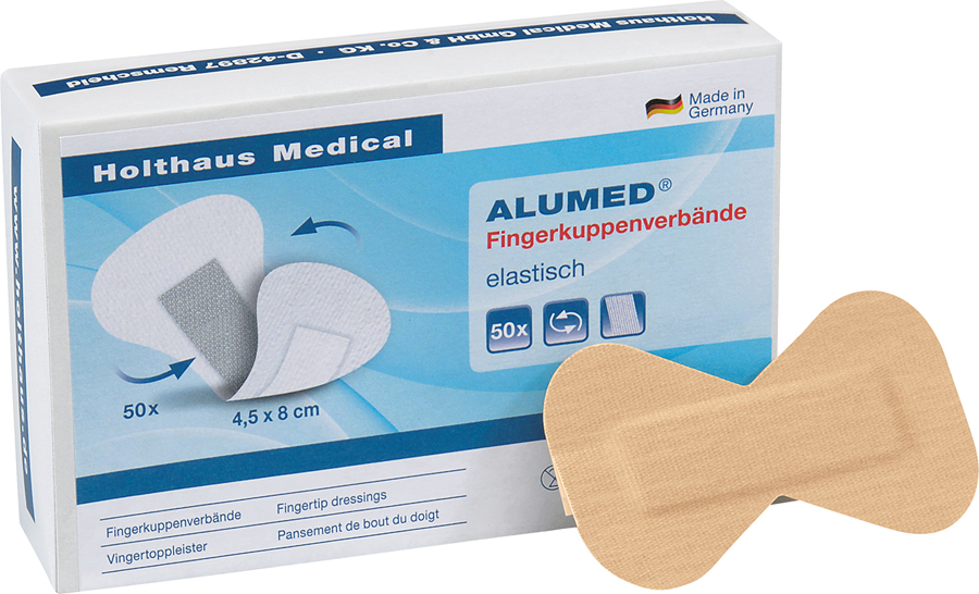 Holthaus Medical, Erste-Hilfe, Alumed Fingerkuppenverband, 4,5 x 8 cm