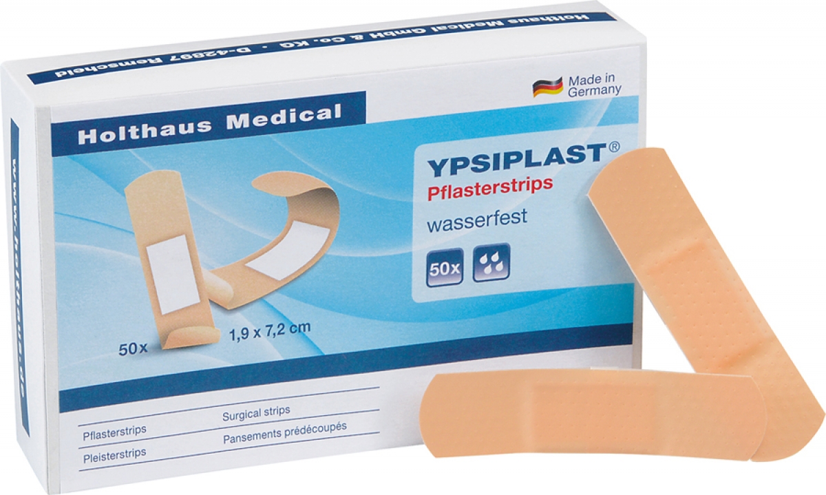 Holthaus Medical, Erste-Hilfe, YPSIPLAST Pflasterstrip, 1,9 x 7,2 cm