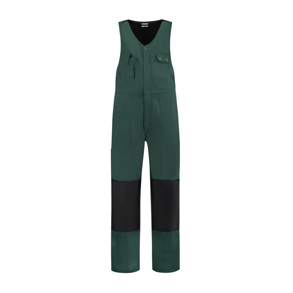 Westenoverall Baumwolle/Polyester, 280g/m², flaschengrün/schwarz