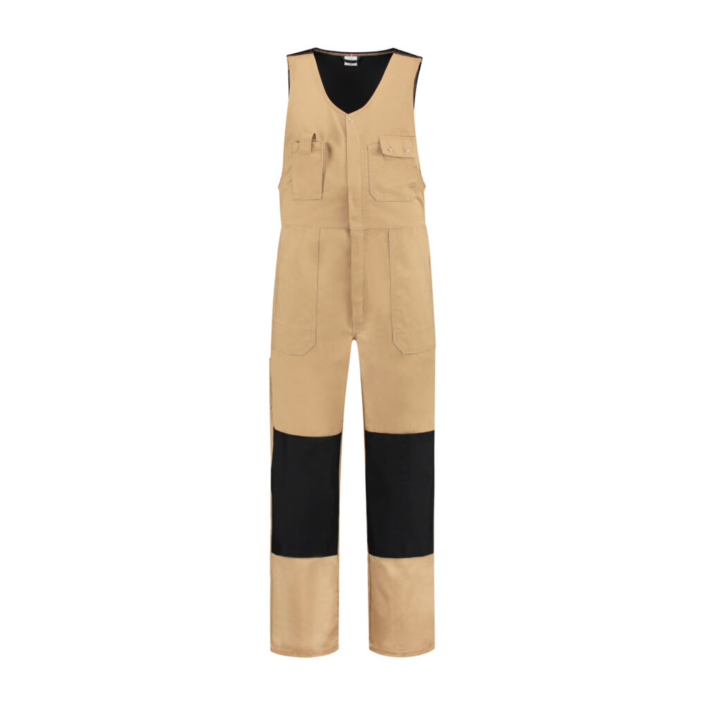 Westenoverall Baumwolle/Polyester, 280g/m², khaki/schwarz