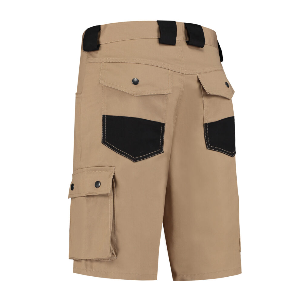 Arbeitsshorts Baumwolle/Polyester, 280g/m², khaki/schwarz