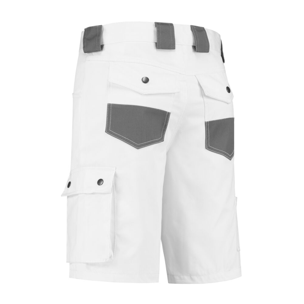 Arbeitsshorts Baumwolle/Polyester, 280g/m², weiß/grau