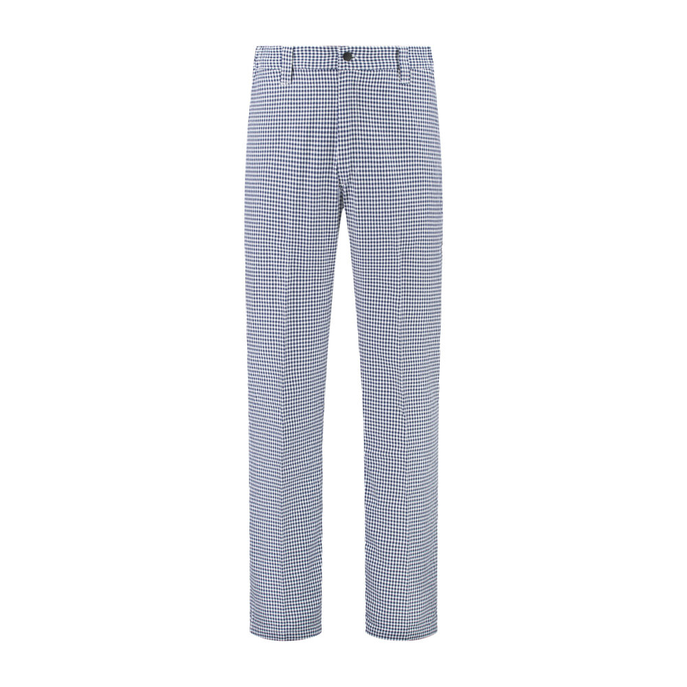 Koch-/Bäckerhose, 220g/m², weiß/blau