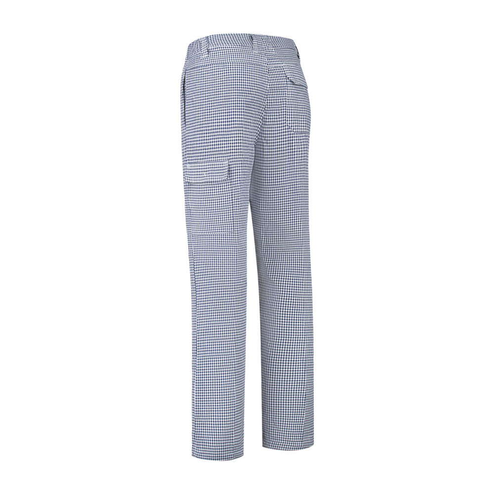 Koch-/Bäckerhose, 220g/m², weiß/blau