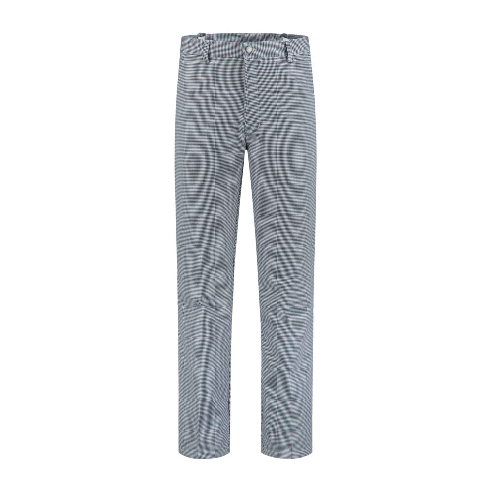 Koch-/Bäckerhose, 220g/m², weiß/blau