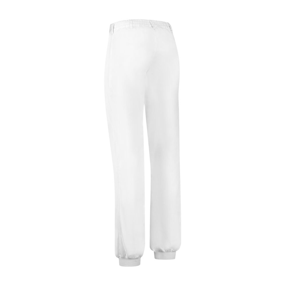 Hygiene Arbeitshose Polyester/Baumwolle mit Strickbündchen, 240g/m², weiß