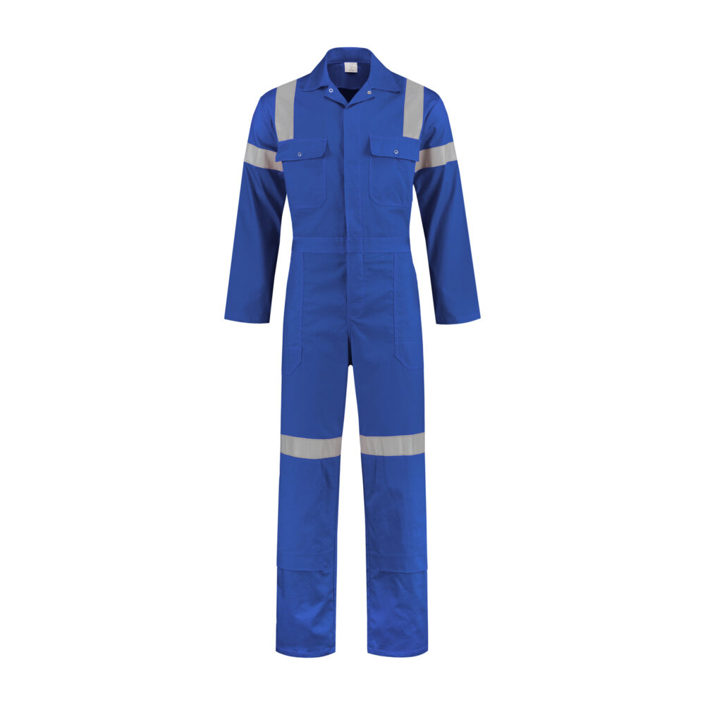 Overall mit Reflexstreifen, 200g/m², kornblau