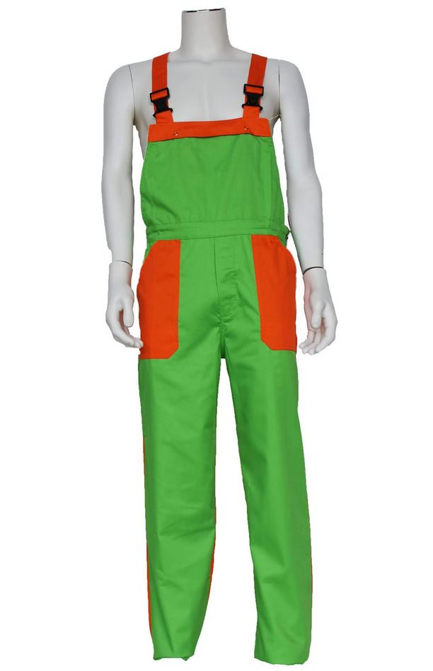 SSP-Latzhose, 190g/m², apfelgrün/orange