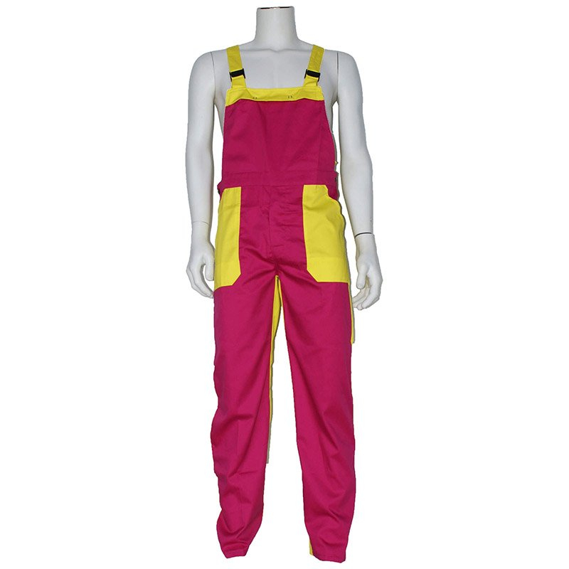 SSP-Latzhose, 190g/m², fuchsia/gelb