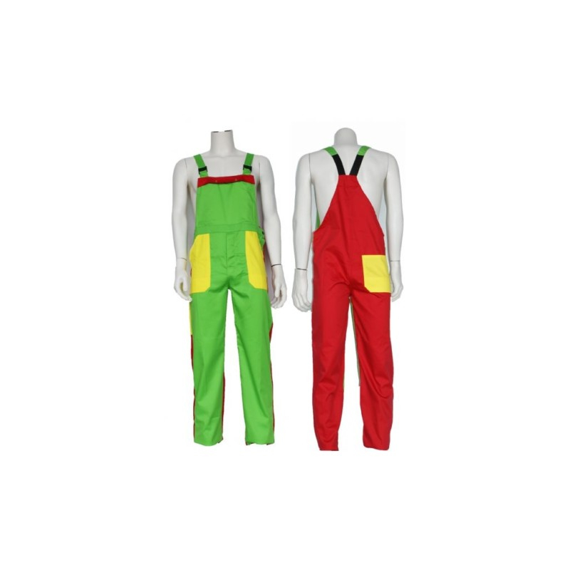 SSP-Latzhose, 190g/m², grün/gelb/rot