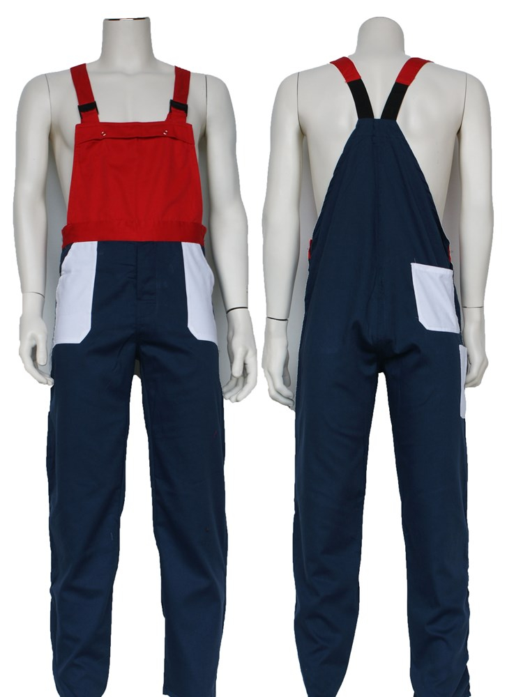 SSP-Latzhose, 190g/m², navy/weiß/rot